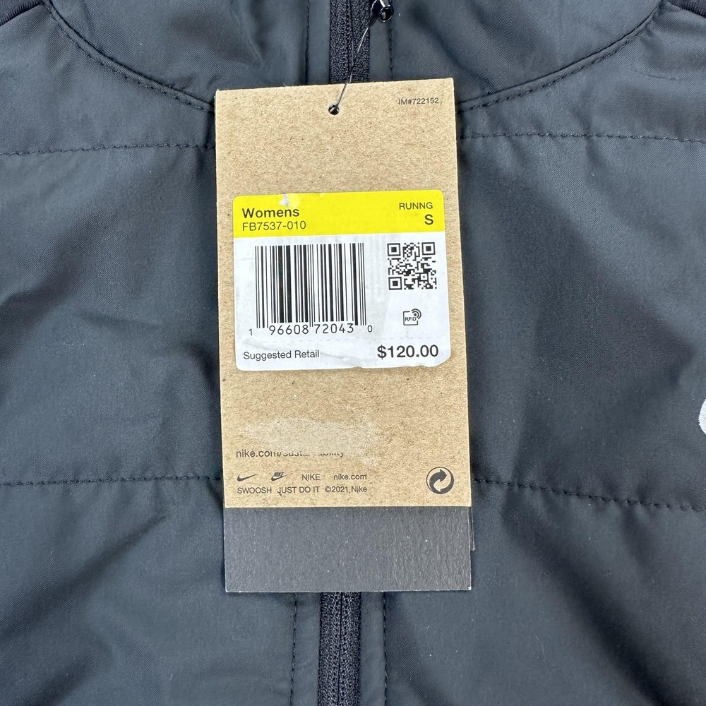 Nike Vest Womens Small Black Therma-FIT Loose Fit Insulated Running FB7537-010 - Picture 7 of 12